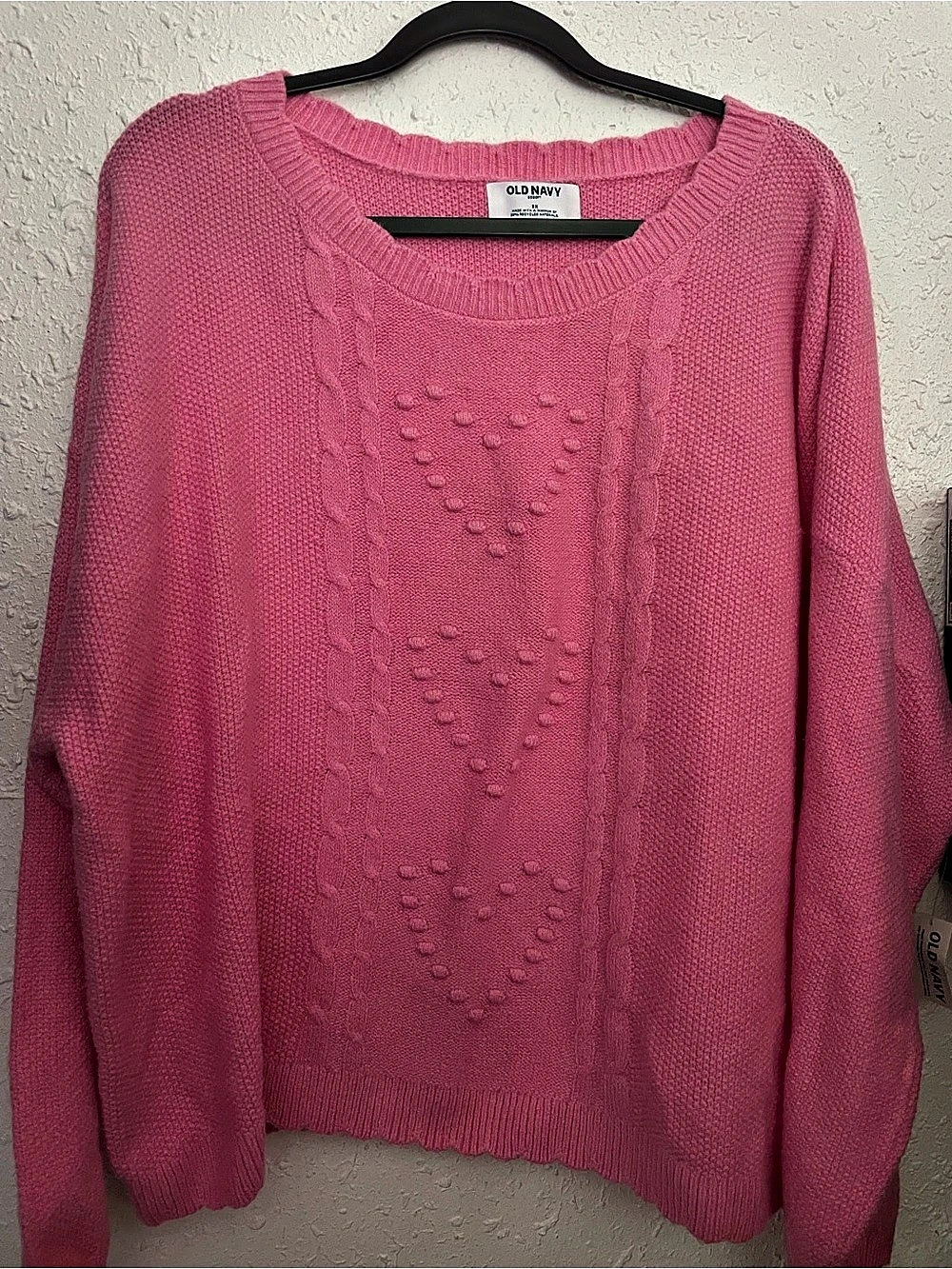 Old Navy SoSoft Crew-Neck Bobble Heart Sweater SoSoft Bobble Heart Sweater Pink